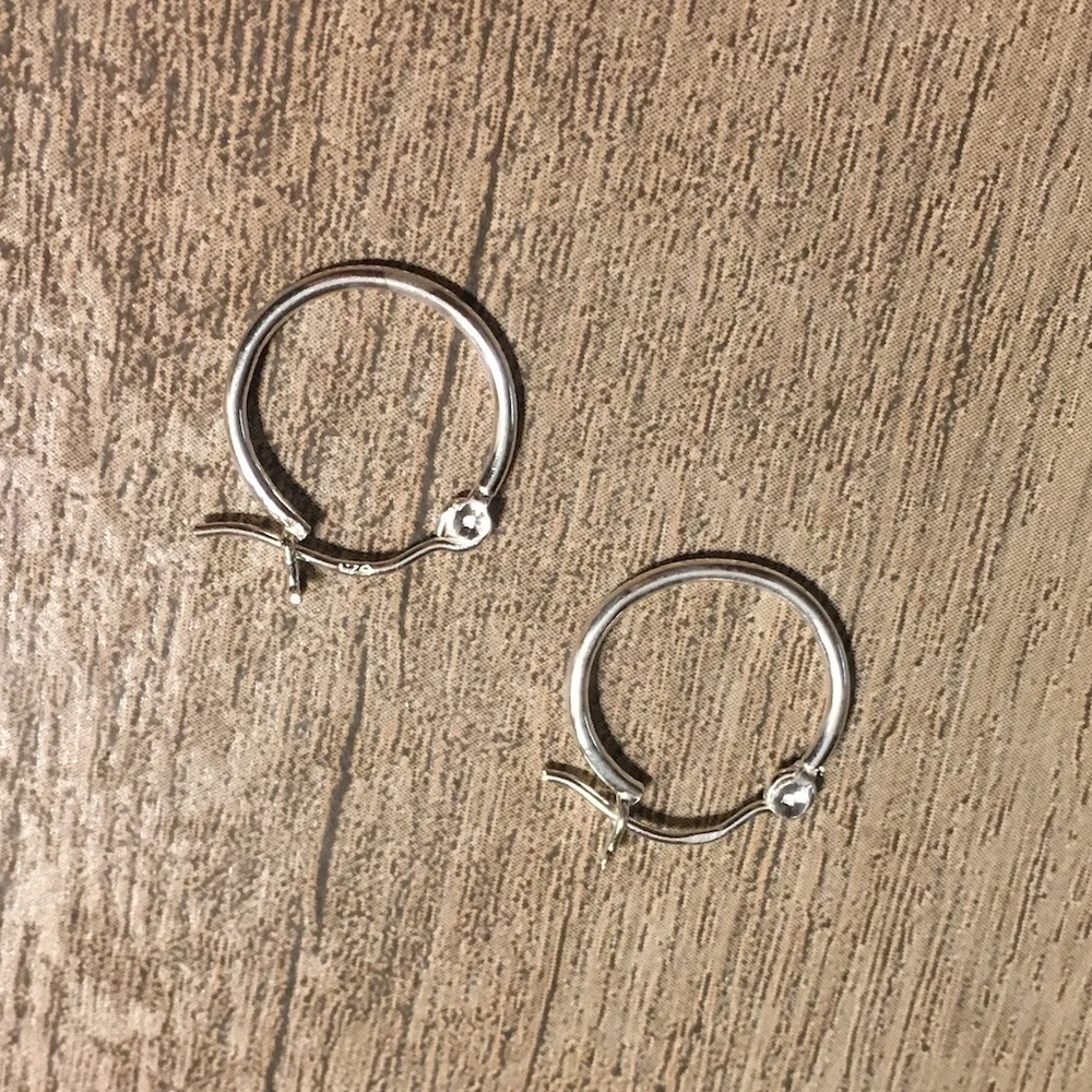 Sterling Hoops Medium